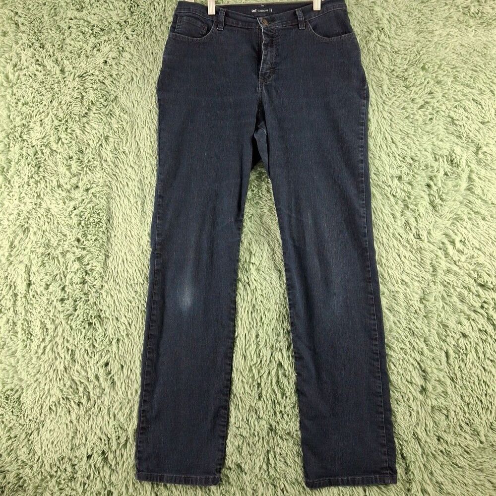 Lee Classic Fit 10 Long Womens Dark Wash Blue